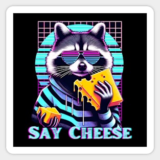 Say Cheese Raccoon Sticker